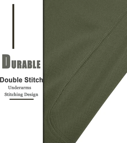 Vista 6 de TACVASEN - Camiseta de cuello polo táctica para hombre, diseño de manga larga y corta, para deportes y uso al aire libre