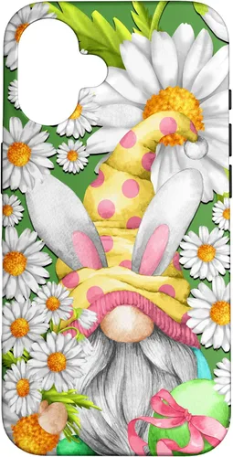 Vista 32 de Funny Easter Gnome Graphic for Women Teachers and Daisy Mom Case for iPhone 17
