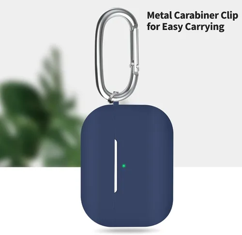 Vista 5 de Funda compatible con Airpods Pro 2 con llavero, funda protectora completa de silicona suave para Apple AirPods Pro de 2ª generación, LED frontal