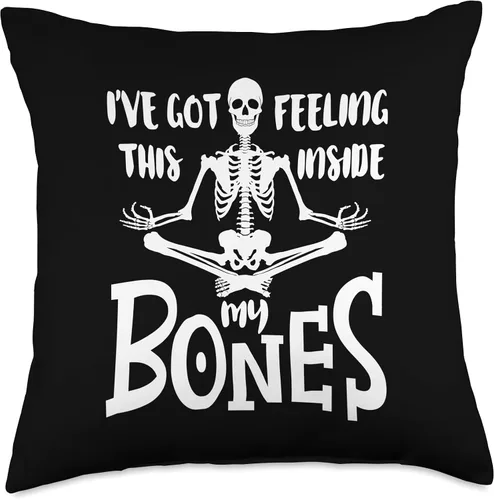 Vista 5 de Art Halloween Ghosts Decorations Helloween Party I've Got This Feeling Inside My Bones - Almohada de Halloween para mujer, 16 x 16 pulgadas