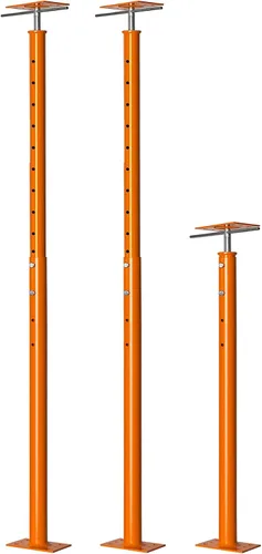 Vista 14 de Gatos para Nivelación de Casas, Paquete de 2 Postes de Gato Ajustables de 19"-38", Gato de Piso para Sótano, Postes de Gato de Piso de Tornillo