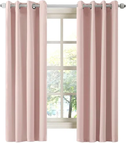 Vista 58 de LA PALMA Cortinas opacas con aislamiento térmico y ojales, para sala de estar, dormitorio, paquete de 2 paneles