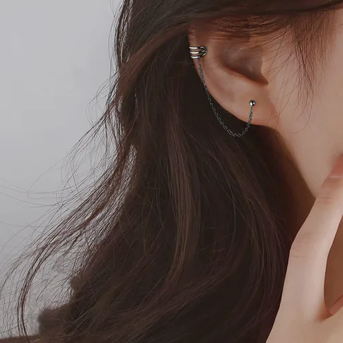 Vista 2 de SLUYNZ Aretes de plata de ley 925 para mujer, aretes tipo dormilona