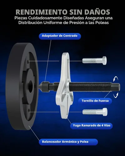 Vista 4 de Kit de extractor de equilibrador armónico de Orion Motor Tech, juego de 49 piezas de herramienta instaladora de extractor de polea de dirección