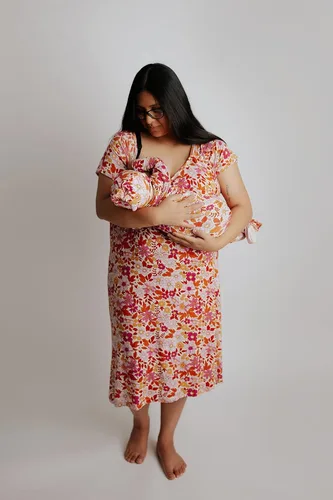 Vista 250 de Three Little Tots Vestido de corbata anudada para bebé recién nacido - Bebé
