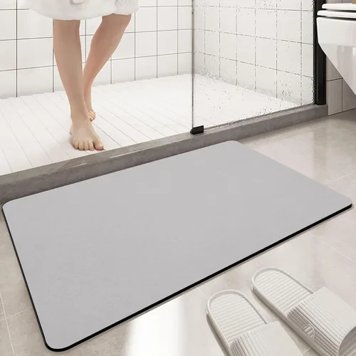 Vista 18 de Tierra de Diatomeas Tapete de Baño Alfombras de Baño Súper Absorbente Secado Rápido Antideslizante Tapete de Baño Delgado Tapetes de Piso de Baño