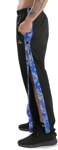 Vista 3 de HQTN - Pantalones deportivos tipo bandanna para hombre para después de la cirugía, pantalones deportivos de entrenamiento activos, para baloncesto, M