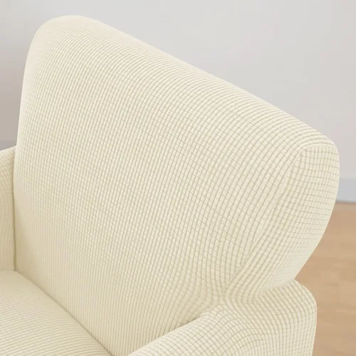 Vista 8 de LiveGo - Funda elástica para sillón de mediados de siglo moderno de 1 pieza, fundas de acento de jacquard para silla con brazos, fundas impermeables