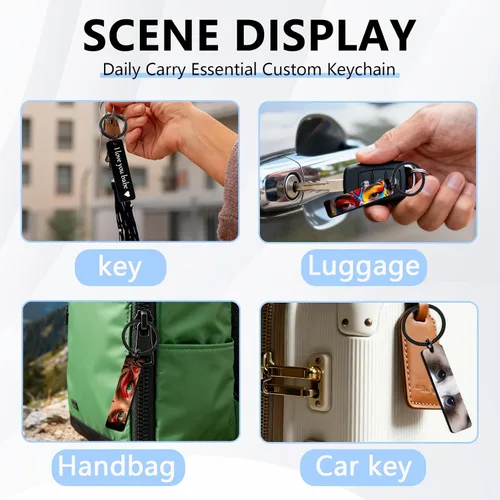 Vista 5 de Llavero grabado con texto y foto de ojo personalizado,Ojos personalizados personalizados llaveros de doble cara de acero inoxidable