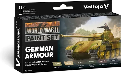 Vista 3 de Vallejo - Set de Pintura para Modelismo WWII Waffen SS Alemán Tonos Militares Históricos Colores Acrílicos Compatibles con Pinceles y Aerografos