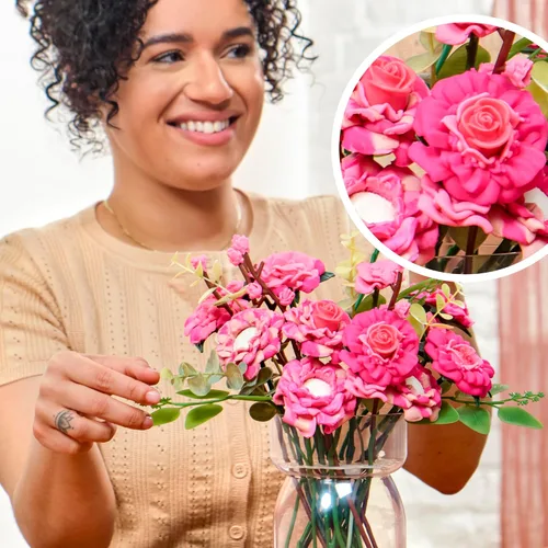 Vista 2 de Play-Doh Kit para hacer ramo de flores Blooms Blush