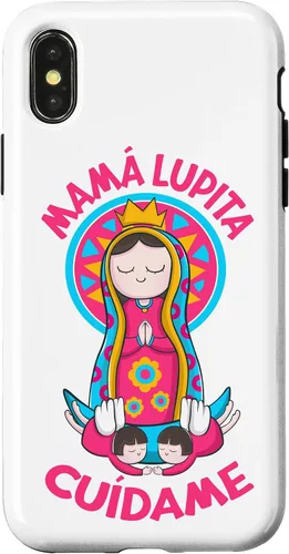 Vista 4 de Funda para iPhone 14 Virgen de Guadalupe. Mamá Lupita, Cuídame