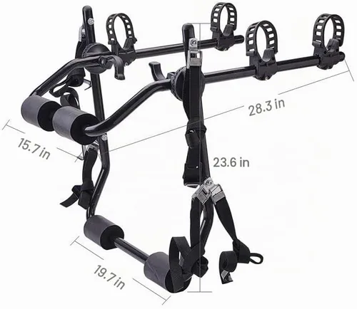 Vista 6 de Blueshyhall Soporte de bicicleta para coche, soporte para maletero de vehículo SUV