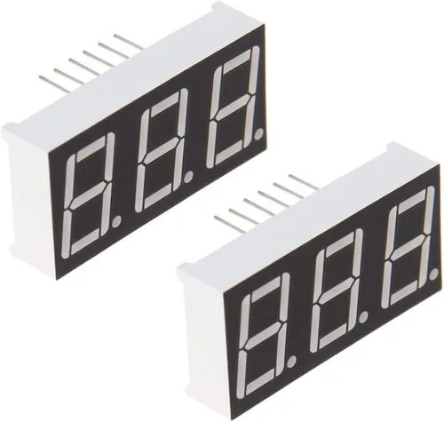 Vista 12 de Othmro 5pcs ánodo común pantalla LED tubo digital 3 bits 7 segmento negro 11pin con una buena salida de luz uniforme