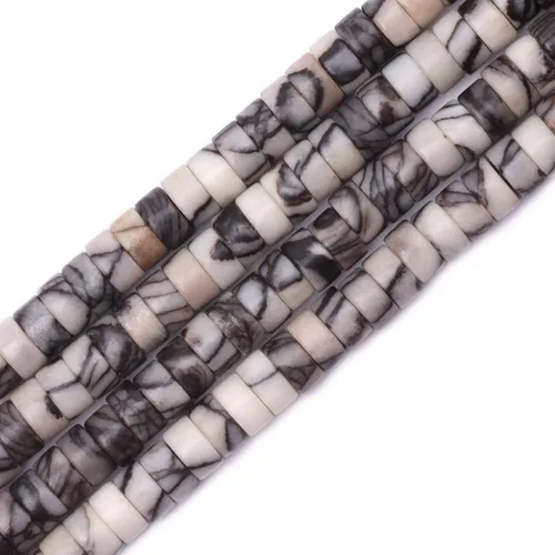 Vista 36 de Cuentas Heishi de piedra natural para hacer collares, cuentas pequeñas de piedra redonda plana de 0.116 pulgadas x 0.039 pulgadas para hacer joyas