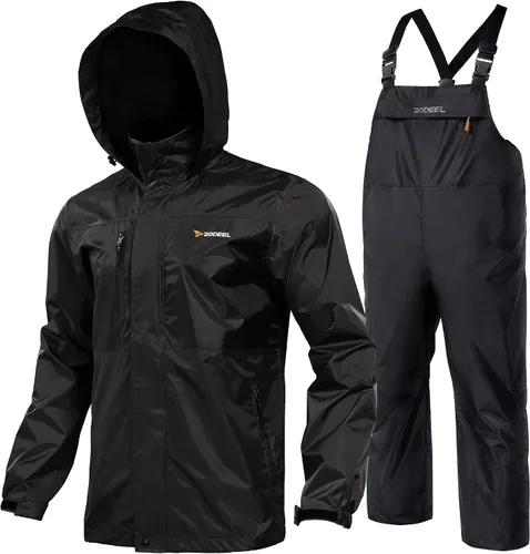 Vista 15 de Rodeel Traje impermeable para pesca para hombres (conjunto de chaqueta y pantalón de lluvia)