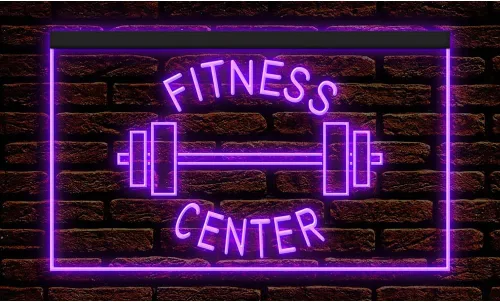 Vista 8 de 160034 - Letrero de neón con luz LED para gimnasio, sala de gimnasio, sala de gimnasio (12 x 8 pulgadas, 16 colores por control remoto)