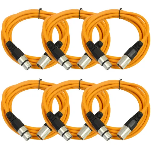 Vista 26 de SEISMIC AUDIO - SAXLX-2 - Paquete de 6 cables de conexión XLR macho a XLR hembra de 2 pies - Equilibrados - Cables de conexión de 2 pies