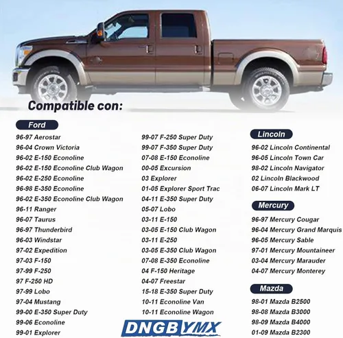 Vista 2 de Cilindro de bloqueo de encendido compatible con Ford Lincoln 1996-2016 1996-2007 Mercury 1996-2007 Mazda 1998-2009, Reemplazo # 924-724