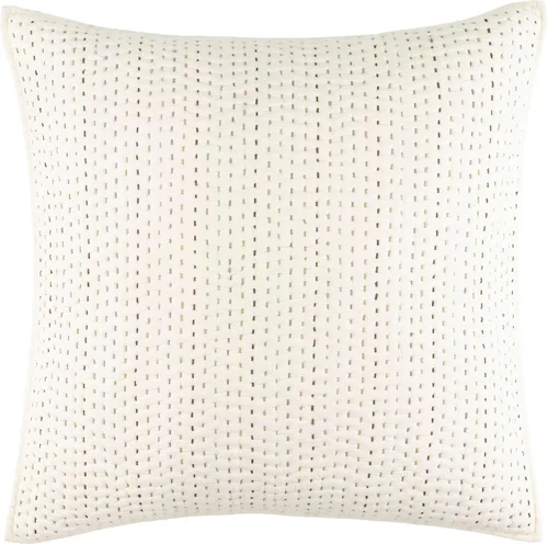 Vista 4 de Pine Cone Hill TAFT - Funda de almohada acolchada neutra, tamaño estándar, patrón de rayas multi/blancas