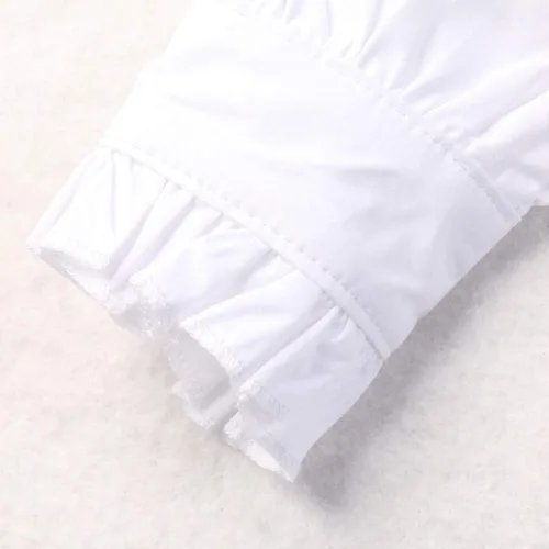 Vista 6 de Camisas de uniforme para niñas con volantes de princesa con cuello de encaje de manga larga con botones y lazo