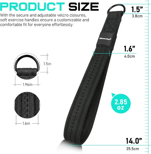 Vista 3 de RENRANRING Tricep Rope Cable Attachment Handles for Gym, 13inch Exercise Handles, Tricep Pull Down Attachments Rope for Pilates, Yoga, Strength