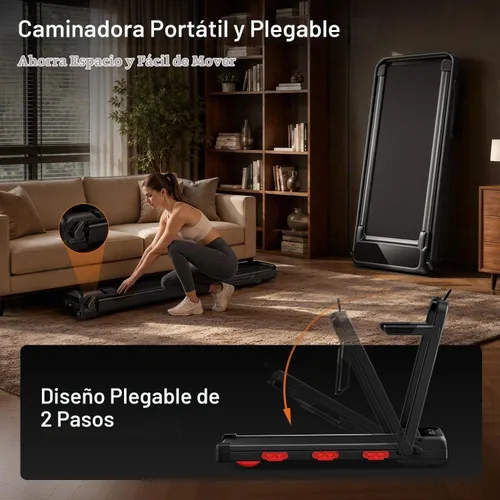 Vista 4 de Caminadora automática del 15% con inclinación, reposabrazos altos de 43 ″