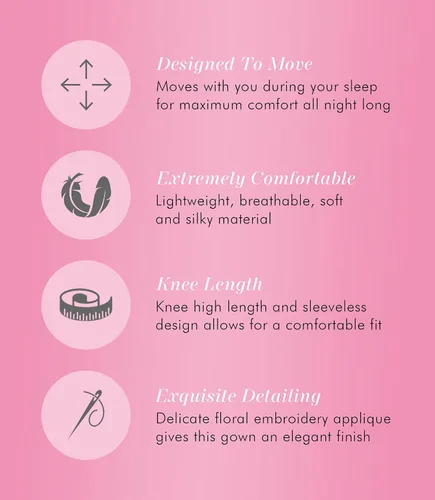 Vista 3 de Exquisite Form 30807 Women's Plus Size Nylon Tricot Sleeveless Short Knee Length Nightgown