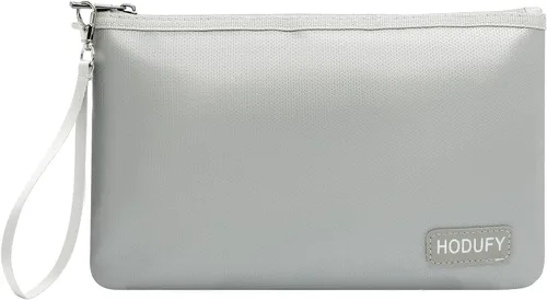 Vista 8 de Bolsa de dinero ignífuga (2000℉), bolsas de documentos ignífugas, bolsa de efectivo bancario con cremallera y correa, adecuada para documentos A5