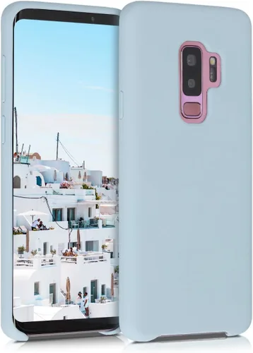 Vista 273 de kwmobile Funda compatible con Samsung Galaxy S9 - Funda de silicona TPU con acabado suave - Blue Reef