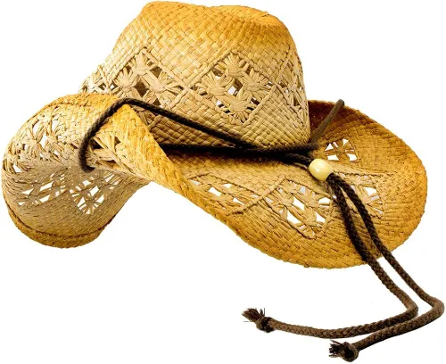Vista 4 de SonomaDeadwood Trading rafia paja de vaquero sombreros para hombres y mujeres Hit la playa en vaquera estilo lindo sombrero de verano Wala