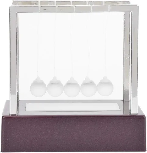 Vista 2 de LIZEALUCKY Luminiscencia LED Newtons Cuna Balance Bola de péndulo Bolas Coloridas Equilibradas Bolas de Juguete Ciencia Péndulo Decoración de Mesa