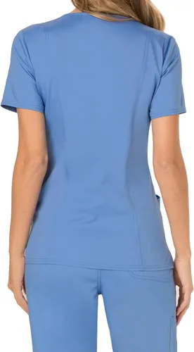Vista 2 de Workwear Revolution WW610 - Ropa quirúrgica con estilo cruzado falso para mujer, elástica, suave y de fácil cuidado