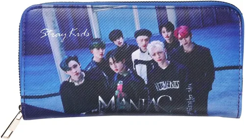 Vista 5 de Kpop Stray - Carteras largas de cuero para niños, para regalos de fans