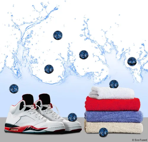 Vista 6 de Eco-Fused Bolas desodorizantes para tenis, taquillas, bolsas de gimnasio, paquete de 8 unidades, neutraliza el olor del sudor, también ideal