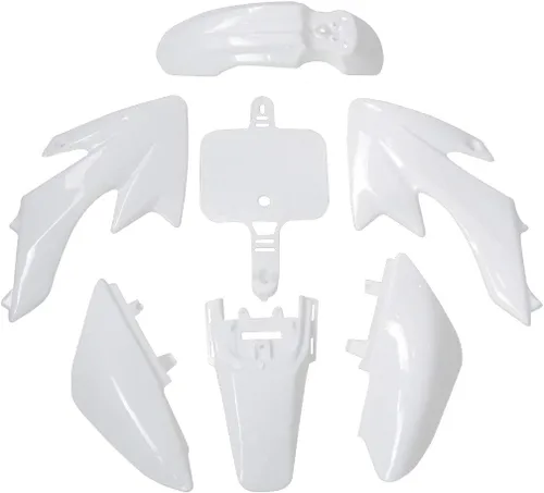 Vista 6 de Kit de carenado de plástico para CRF XR XR50 CRF50 110cc 125cc Pit Dirt Bike (4 negro + 3 blanco)