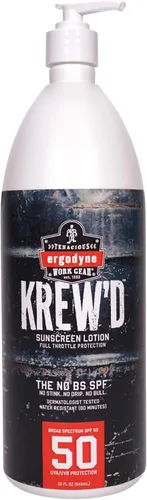 Vista 10 de Ergodyne KREW'D 6352 Loción de protección solar, amplio espectro SPF 50, resistente al agua, tamaño de viaje de 1.5 onzas, paquete de 12
