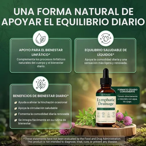 Vista 6 de Drenaje Linfatico - Gotas de drenaje linfático para alivio ocasional de la hinchazón, desinflado y equilibrio de líquidos saludable, con cuchillas