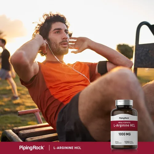 Vista 6 de Piping Rock L-Arginina HCl 1000mg 120 comprimidos Suplemento para hombres y mujeres Mega fuerza Vegetariano, sin OMG, sin gluten
