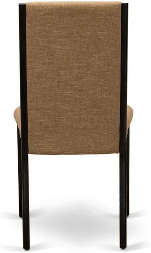 Vista 11 de East West Furniture DLLA3-ABK-47 - Juego de mesa de comedor de 3 piezas que contiene una mesa de cocina redonda con gotas y 2 sillas de comedor