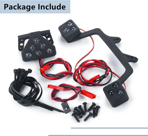 Vista 5 de MORLORDY RC delantero y trasero LED luz kits faro trasero para 1/5 Kraton 4WD 8S BLX ARA110002 Camión mejoras