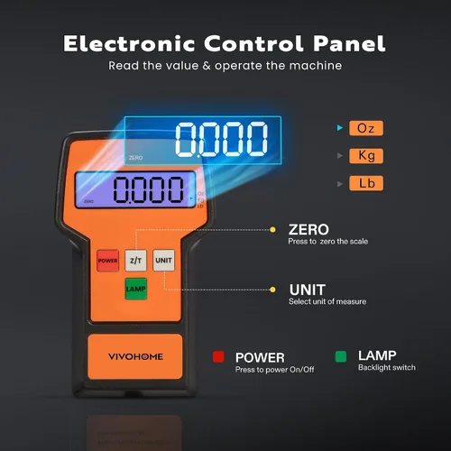 Vista 7 de VIVOHOME Bomba de vacío HVAC de 2 etapas y 110 V 1/2 HP 5CFM y kit de manómetro de CA de 4 vías con báscula electrónica de carga de refrigerante