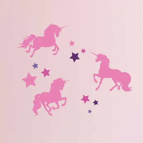 Vista 5 de Unicorn Stickers for Kids Room - Never Stop Believing Magical Themed Wall Decor - Vinyl Mural for Girls or Boys Bedroom, Baby Nursery, or Playroom