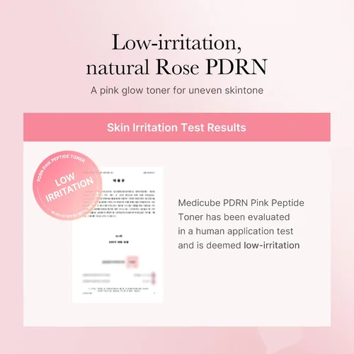 Vista 4 de medicube PDRN Toner Rose PDRN Peptide Toner Tipo ligero y acuoso para estimular la piel, calmante y calmante, tono de piel desigual con rosa