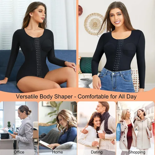 Vista 6 de CYDREAM Faja moldeadora para mujer, body con control de abdomen, corsé de cintura para entrenamiento de brazo, faja de compresión para poscirugía