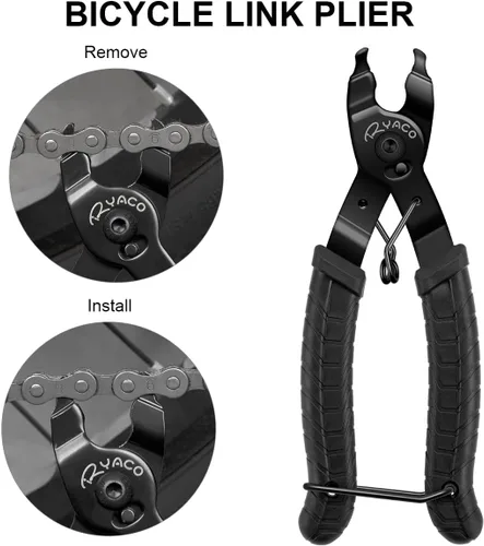 Vista 2 de Ryaco - Juego de herramientas de cadena para bicicleta, reparación de eslabones de cadenas, kit de herramientas profesionales