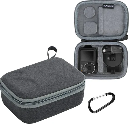 Vista 7 de Osmo Action 3 Funda para DJI Action 3 Accesorios de cubierta de cámara Bolsa de viaje compacta Estuche de transporte duro Estuche de transporte