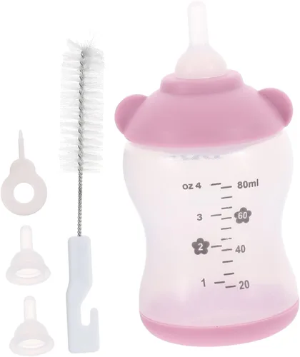 Vista 5 de Mipcase 3 juegos de botellas de lactancia para gatitos de 2.7 fl oz, mini perro, cachorro, botella para mascotas, chupetes para animales recién