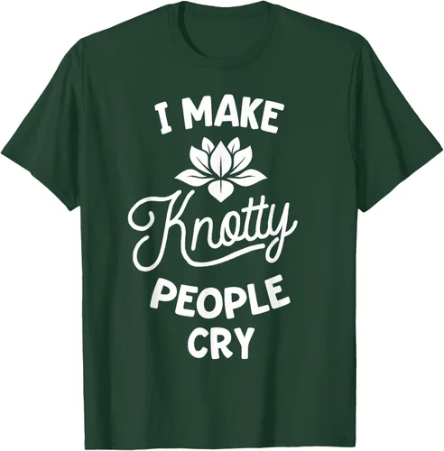 Vista 67 de Camiseta divertida de terapia de masaje I Make Knotty People Cry, Negro, S