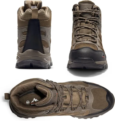 Vista 36 de NORTIV 8 - Botas de senderismo impermeables para hombre, zapatos de montañismo ligeros para exteriores